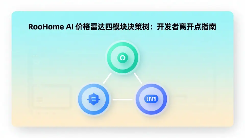 封面:RooHome AI 价格雷达四模块决策树:开发者离开点指南