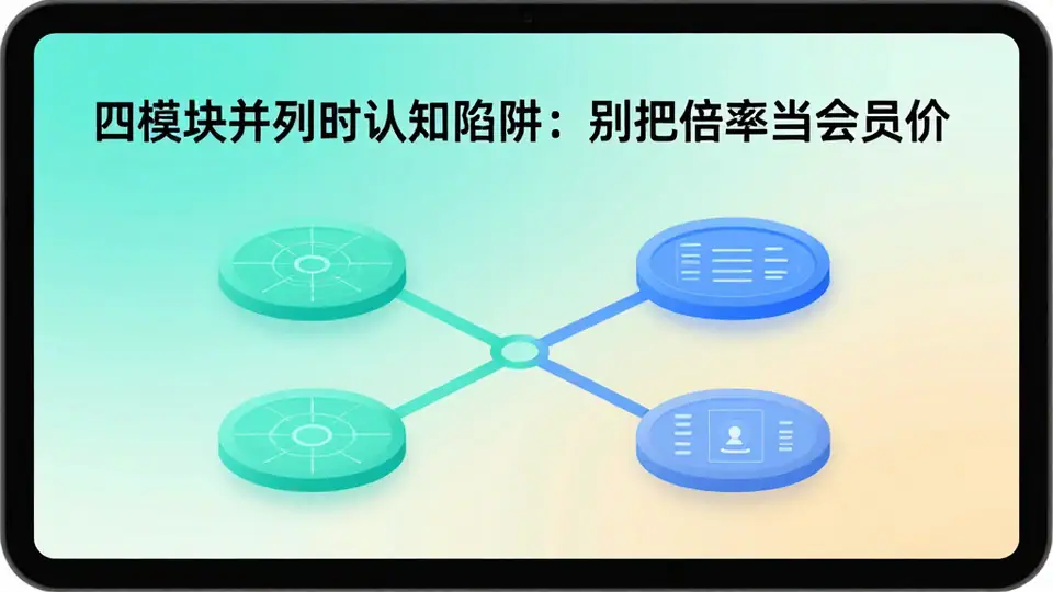 封面：四模块并列时的认知陷阱：别把倍率当会员价