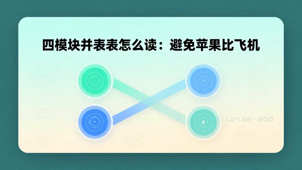 封面:四模块并列表怎么读:避免苹果比飞机
