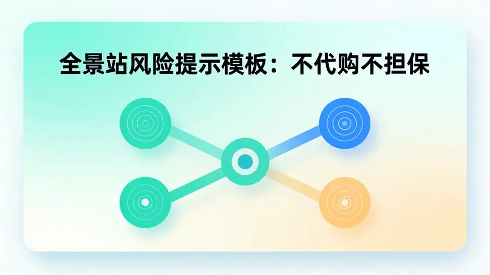 封面:全景站风险提示模板:不代购不担保