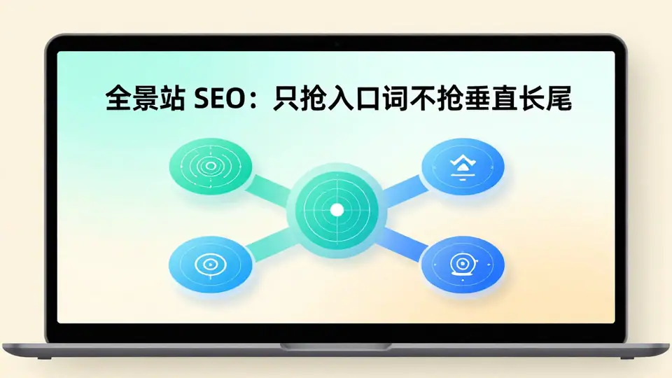 封面:全景站 SEO:只抢入口词不抢垂直长尾